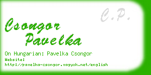 csongor pavelka business card